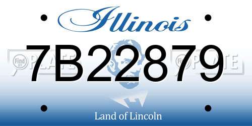 7B22879 Illinois License Plate