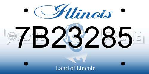 7B23285 Illinois License Plate