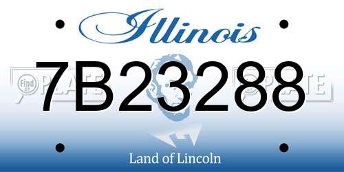 7B23288 Illinois License Plate
