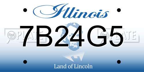 7B24G5 Illinois License Plate