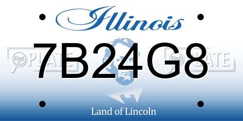 7B24G8 Illinois License Plate