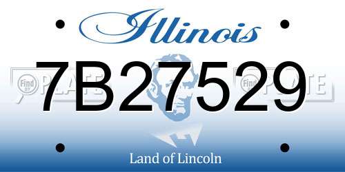 7B27529 Illinois License Plate