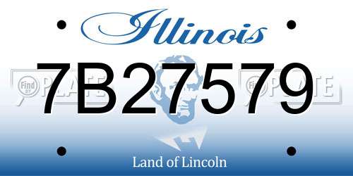 7B27579 Illinois License Plate