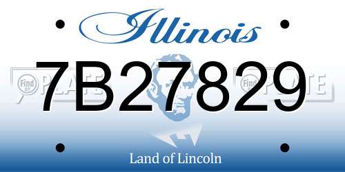7B27829 Illinois License Plate