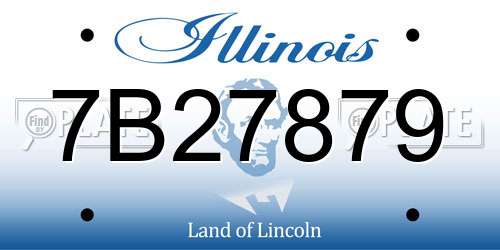 7B27879 Illinois License Plate