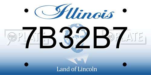 7B32B7 Illinois License Plate