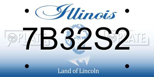 7B32S2 Illinois License Plate