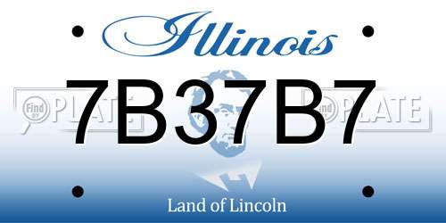 7B37B7 Illinois License Plate