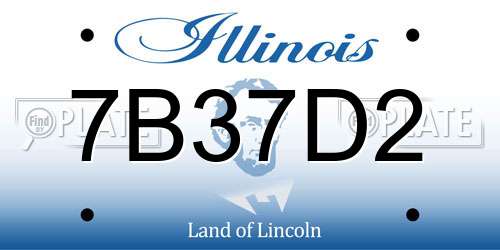 7B37D2 Illinois License Plate