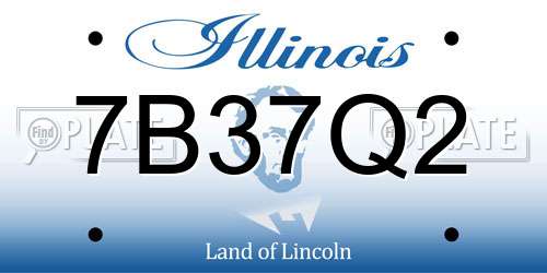 7B37Q2 Illinois License Plate