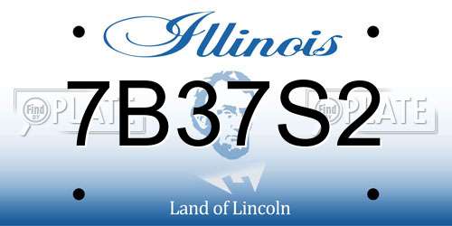 7B37S2 Illinois License Plate
