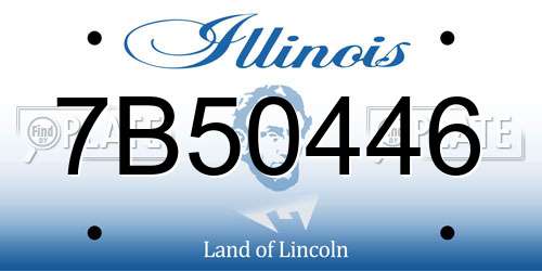 7B50446 Illinois License Plate