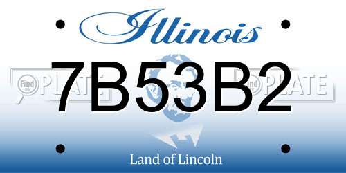 7B53B2 Illinois License Plate