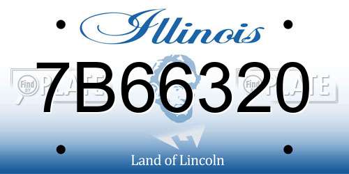 7B66320 Illinois License Plate