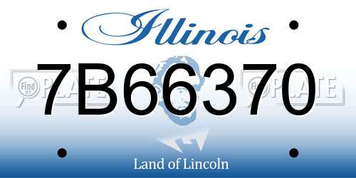 7B66370 Illinois License Plate