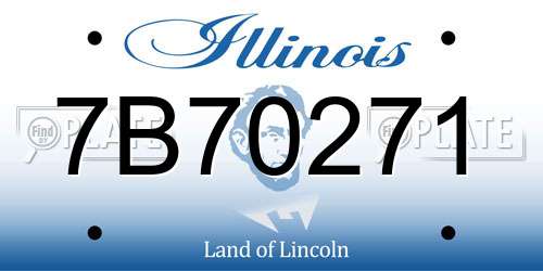 7B70271 Illinois License Plate