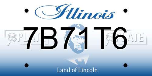 7B71T6 Illinois License Plate