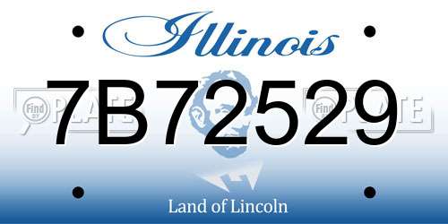 7B72529 Illinois License Plate