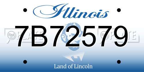7B72579 Illinois License Plate