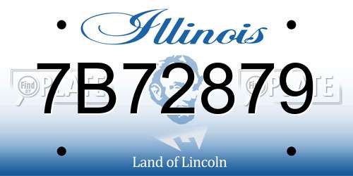7B72879 Illinois License Plate
