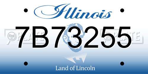 7B73255 Illinois License Plate