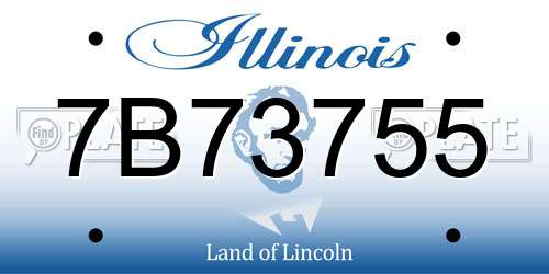 7B73755 Illinois License Plate