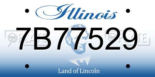 7B77529 Illinois License Plate