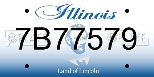 7B77579 Illinois License Plate