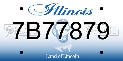 7B77879 Illinois License Plate