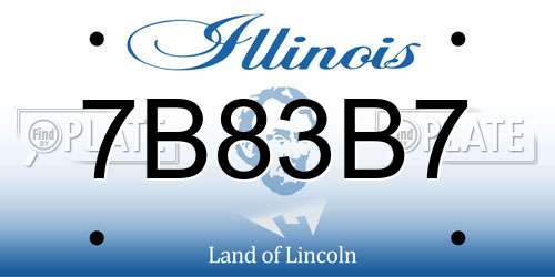 7B83B7 Illinois License Plate