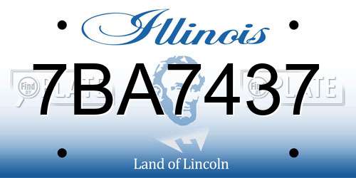 7BA7437 Illinois License Plate