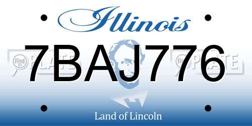 7BAJ776 Illinois License Plate
