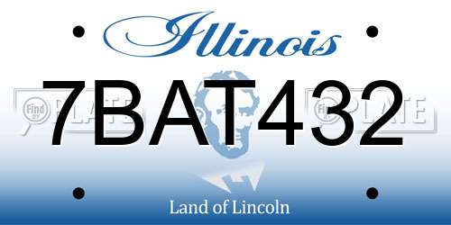 7BAT432 Illinois License Plate