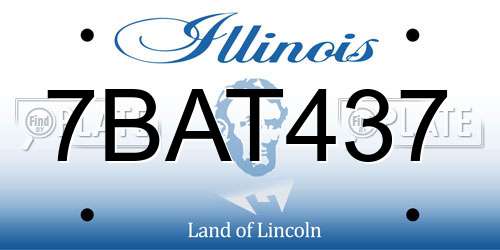 7BAT437 Illinois License Plate