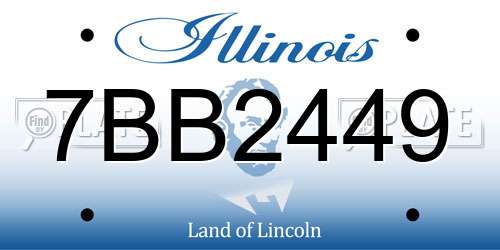 7BB2449 Illinois License Plate