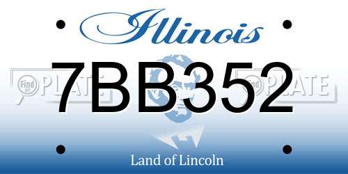 7BB352 Illinois License Plate