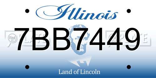 7BB7449 Illinois License Plate