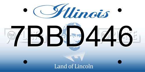 7BBD446 Illinois License Plate