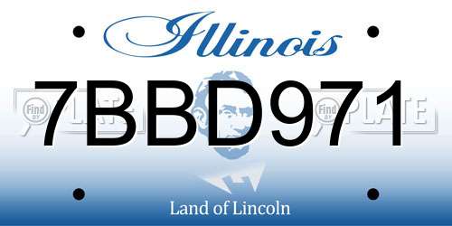 7BBD971 Illinois License Plate