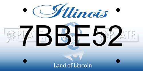 7BBE52 Illinois License Plate