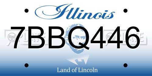 7BBQ446 Illinois License Plate