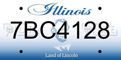 7BC4128 Illinois License Plate