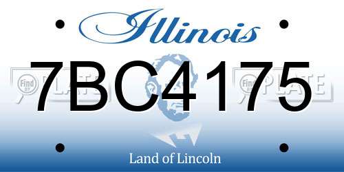 7BC4175 Illinois License Plate