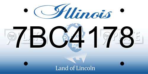 7BC4178 Illinois License Plate