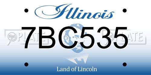7BC535 Illinois License Plate