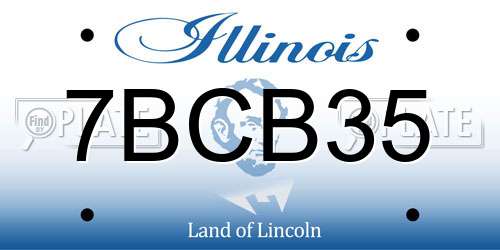 7BCB35 Illinois License Plate