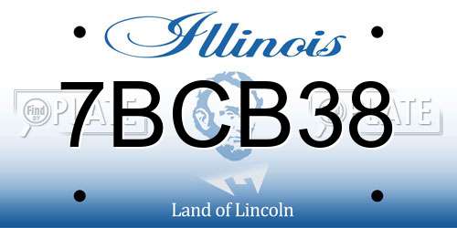 7BCB38 Illinois License Plate