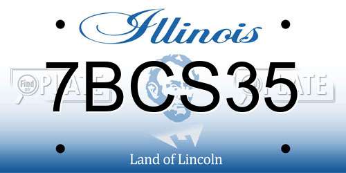 7BCS35 Illinois License Plate