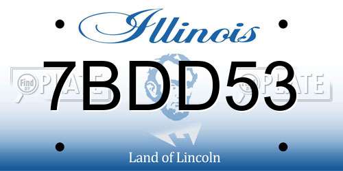 7BDD53 Illinois License Plate