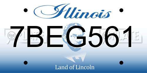 7BEG561 Illinois License Plate